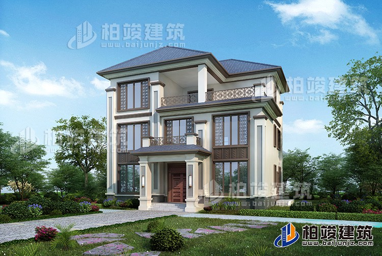 欧式三层自建房效果图，回家就可以解除疲劳的温馨家园。